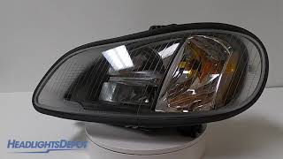 HEADLIGHTSDEPOT Headlight Black Housing LED High/Low Beam Fits 2002-2018 Freightliner M2