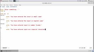 Linux - Case esac statement