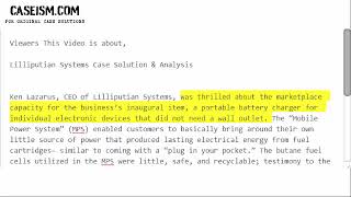 Lilliputian Systems Case Solution \u0026 Analysis- Caseism.com