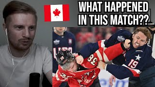 Reaction To Canada vs USA Hockey (3 Fights In 9 Seconds!!)