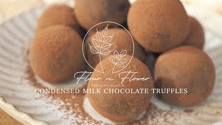 Condensed Milk Chocolate Truffles 🍫| 화이트 2가지 데이 선물 아이디어 식감의연유초콜릿 | 髒髒生巧克力 煉乳松露巧克力 by Flour n Flower