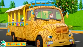 Jungle Safari Ride with Wheels on the Bus + More Nursery Rhymes & Cartoon Videos