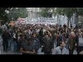 Greek protests against public sector cuts