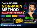 208. Can a normal non main method call other methods in Java (Selenium Java 2026)