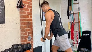 Dual Band Triceps Pushdown (bands in front)