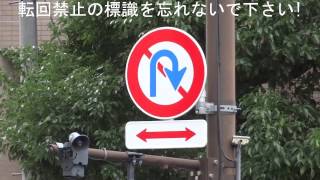 宮城ナンバーの車が東京の転回禁止をUターンしたけど警察いなくて走り去った瞬間!