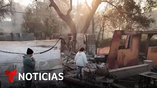 Esta imagen satelital muestra el antes y el después de un incendio | Noticias Telemundo