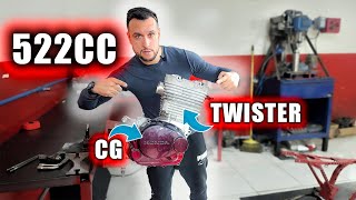 CG 522CC - MOTOR VARETA COM CABEÇOETE de TWISTER-  CONTINUAÇÃO