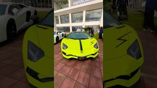 スーパーカーイベント 2023 黒アカのSHOW TIME in 千葉みなと ランボルギーニ アヴェンタドール Supercar LUXURY CARS Lamborghini  #shorts