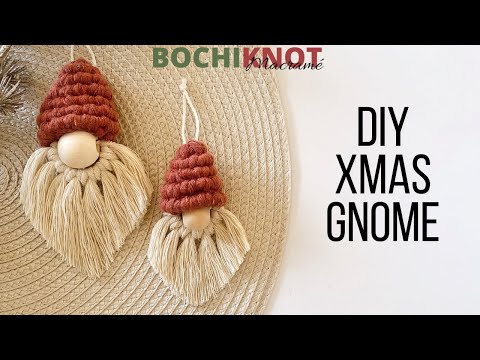 Macrame Christmas Gnome Ornament Tutorial 2024 Macrame Christmas