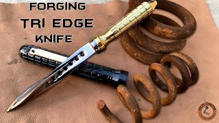 Forging JAGDKOMMANDO KNIFE Out of Rusty Coil Spring