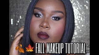 Simple Fall Makeup Tutorial | Cool Toned Eyes + Burgundy Lips