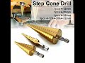 4-12/20/32mm HSS Steel Large Step Cone Titanium Drill Bit Hole Cutter