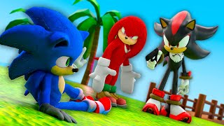 Knuckles saves Sonic  + Shadow The Hedgehog - Sonic And Tails - Good Ending ( FNF Animation)