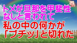 【スカッとする話 Ⅱ】トメが旦那を甲斐性なしと言われて、私の中の何かが「ブチッ」と切れた。（スカッとんCH）