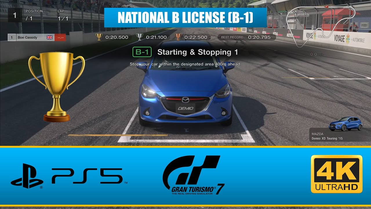 Gran Turismo 7 - National B License - B-1: Starting & Stopping 1 - Gold ...