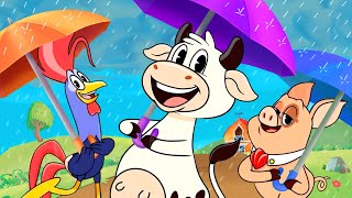 La Vaca Lola Juega Bajo la Lluvia | Canciones infantiles | La Vaca Lola