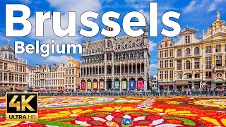 Brussels (Bruxelles), Belgium Walking Tour (4k Ultra HD 60 fps) - With Captions