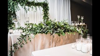 Greenery Filled Wedding Reception - Stage Decor