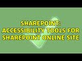 Sharepoint: Accessibility tools for SharePoint Online site