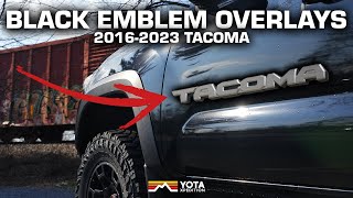 Tacoma Black Emblem Overlay Installation | 2016-2023