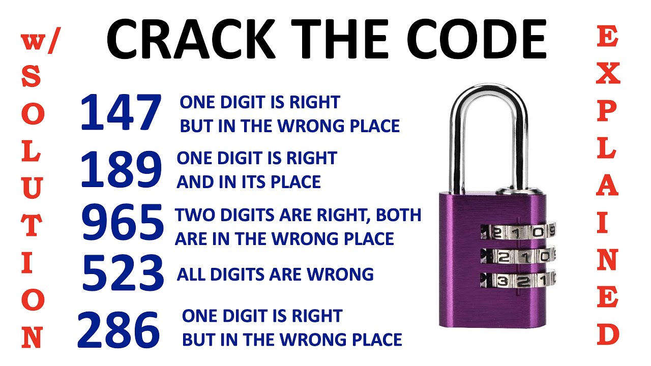 Open Lock By Cracking Code Puzzle Part 3 With Answer And Explanation