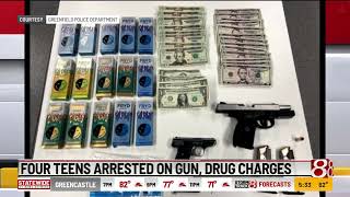 Greenfield, Indiana, police arrest 4 teens on gun, drug charges