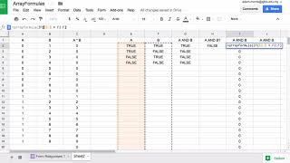 Using arrayformula to auto-populate response columns