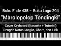 BE 435 - Marolop-Olop Tondingki (Not Angka Chord Lirik) Cover Keyboard (Karaoke Tutorial) Buku Ende