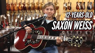 Saxon Weiss playing a Gibson SJ-200 Western Stars Guitar - \