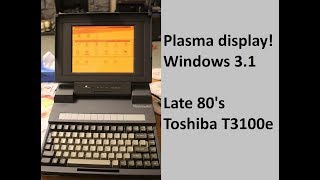 Toshiba T3100e/40 Orange GAS PLASMA display 1986 laptop