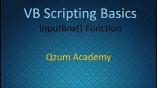 Vbscript InputBox Function