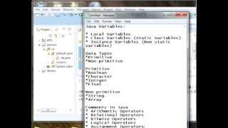 Java tutorial 3 (Variables, data types, comments, cond )