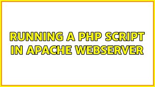 Ubuntu: Running a php script in apache webserver