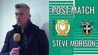 POST MATCH Steve Morison MK Dons 4 Sutton United 4 EFL2 27/04/2024