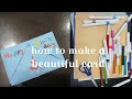 My First Video| How to make a beautiful card without glue