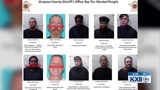 Grayson County Sheriff’s Office releases 10 most wanted list, several arrests made