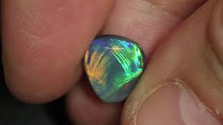 2.75 cts Australian Black Opal Lightning Ridge, Solid Gem Stone, Cabochon