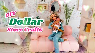 Dollar Store DIY Doll Home Decor: Sofa, Mirror, Room Divider