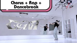 @StrayKidsJapanOfficial 스트레이키즈 'GIANT’ Chorus \u0026 Rap \u0026 Dancebreak Dance Tutorial (Slow \u0026 Mirror)