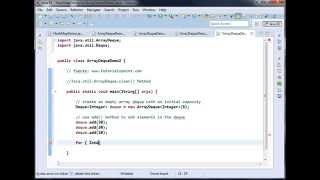 Java util ArrayDeque clear Method