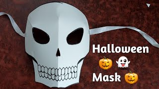 Easy Paper Skull Ninja Mask | Halloween mask making with paper | how to make ninja mask | scary mask