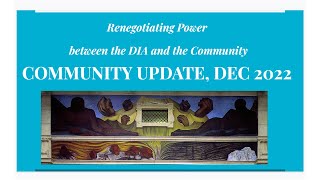 Renegotiating Power between the DIA and the Community
