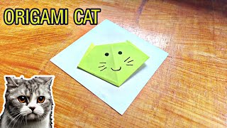 cara membuat origami kucing | how to make origami cat faces easily and interestingly