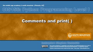 Python 01A - Comments and print( )