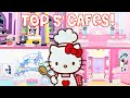 Top 5 Cafes! | Roblox My Hello Kitty Cafe Tours and Ideas | Riivv3r