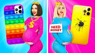 Rich Pregnant VS Broke Pregnant | Funny Pregnancy Moments with Rich vs Poor Girl by RATATA