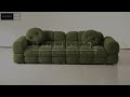 minimalist luxury under the concept of environmental protection green marshmallow sofa