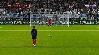 France vs Argentina - Final - Penalty Shootout FIFA World Cup 2022 | Messi vs Mbappe | PES Gameplay