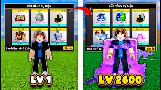 100 NGÀY SỬ DỤNG TOÀN BỘ TRÁI ÁC QUỶ VALENTINE TỪ LEVEL 1 ĐẾN LEVEL MAX 2600 TRONG BLOX FRUIT!!!